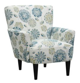 Wallace & Bay Flora Blue Floral Accent Chair