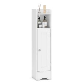 Household Bathroom Cabinet Corner with Door (Type: Storage Cabinet, Color: White)
