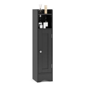 Household Bathroom Cabinet Corner with Door (Type: Storage Cabinet, Color: Black)