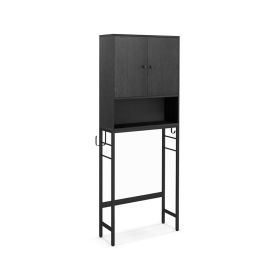 Household The Bathroom Storage Cabinet with Adjustable Shelf (Type: Storage Cabinet, Color: Black)